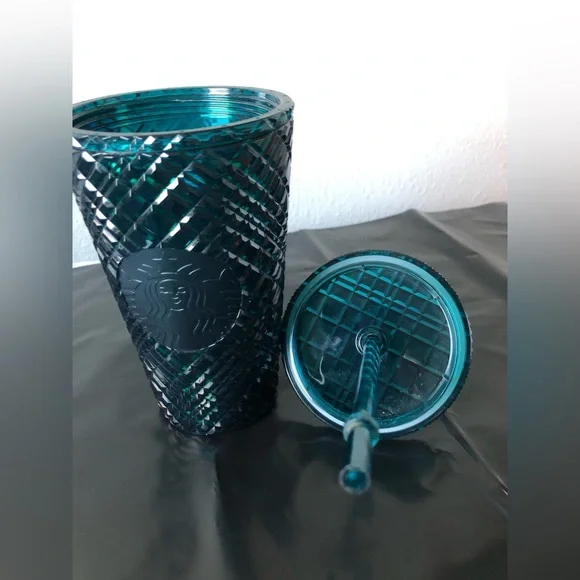 Starbucks Grande Teal Jeweled Cold Cup Tumbler 16oz - Picture 7 of 11